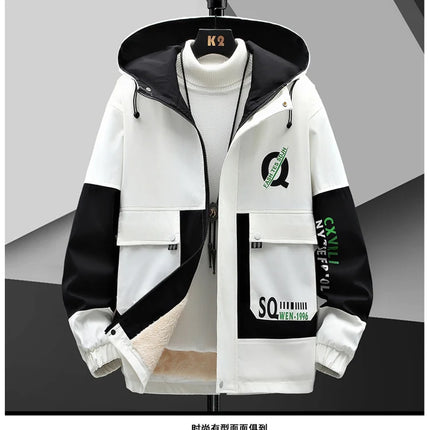 Winter Outfits Men Thick Warm Tracksuit Set Men Fashion Clothing SportswearJacket Pants 2 Piece Fleece Lined Sets