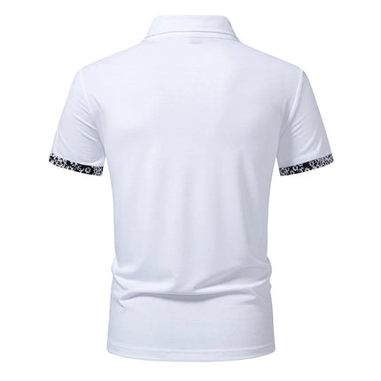 Men's Summer Short Sleeve Polo Shirt, Lapel Collar T-shirt, Solid Color, Sports T-shirt T15