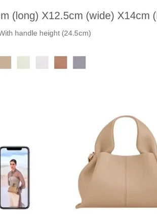 Borsa a Tracolla da Donna di Alta Gamma Autunno/Inverno 2025 – Design con Motivo Lychee e Tracolla a Nuvola