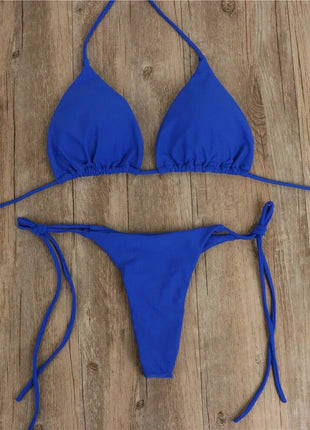 Costume da bagno sexy perizoma con cravatta laterale e cravatta da donna, cinturino diviso, fasciatura regolabile, stile brasiliano, costumi da bagno da donna platinumshop
