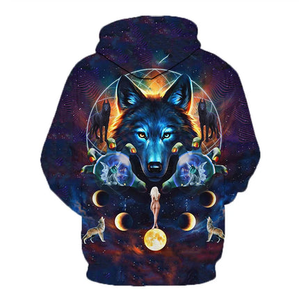 3D Wolf Hoodies Men Hooded Animal Printed Hoodie Sweatshirts Tracksuits Man/women Jackets Funny Hoody DropShipping