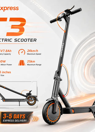 Monopattino elettrico per adulti TODIMART, monopattino elettrico urbano, motore 350W, batteria 36V, monopattino pieghevole, velocità 24 km/h, autonomia 20-30 km, monopattino elettrico urbano, 3 velocità regolabili