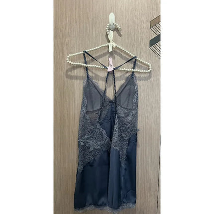 Set Pigiama in Raso per Donne con Imbottitura Integrata, Elegante Camicia da Notte con Scollo a V e Vestaglia per Casa