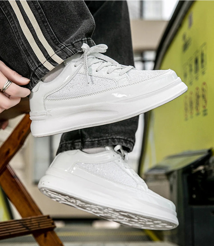 New Men Skateboard Shoes Platform Trend Sport Shoes Women Sneaker Sequin Shoes for Men Chaussure Homme Female Sneakers