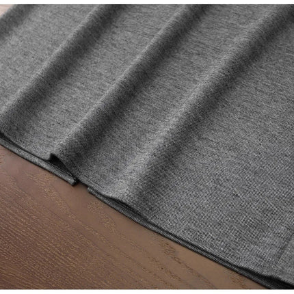 Birdtree Cashmere Silk Blended Skirt For Woman,Elastic Waist Long Skirts,Rear Slit,Commuting Style,2025 Autumn Winter D5N418JF PlatiNum