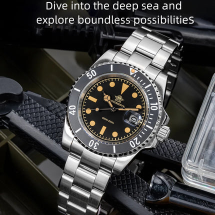 ADDIESDIVE Watch For Men New Quartz Wristwatch Green Ceramic Bezel Diving 200m Luminous 41mm Automatic Date Diver Men's Watch