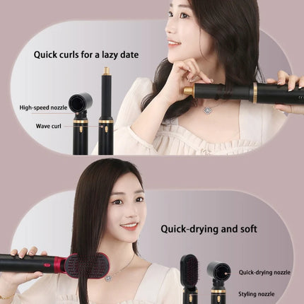 5 in 1 Hair Dryer Brush Hot Comb Set Professional Curling Iron Hair Straightener Styling Tool Air Styling Hair Dryer Household