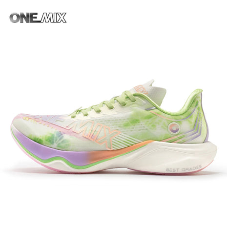 Scarpe da Corsa ONEMIX Marathon con Piastra in Carbonio, Supporto Professionale Stabile, Ammortizzazione, Ultra-leggere e Reattive per Uomo PlatiNum