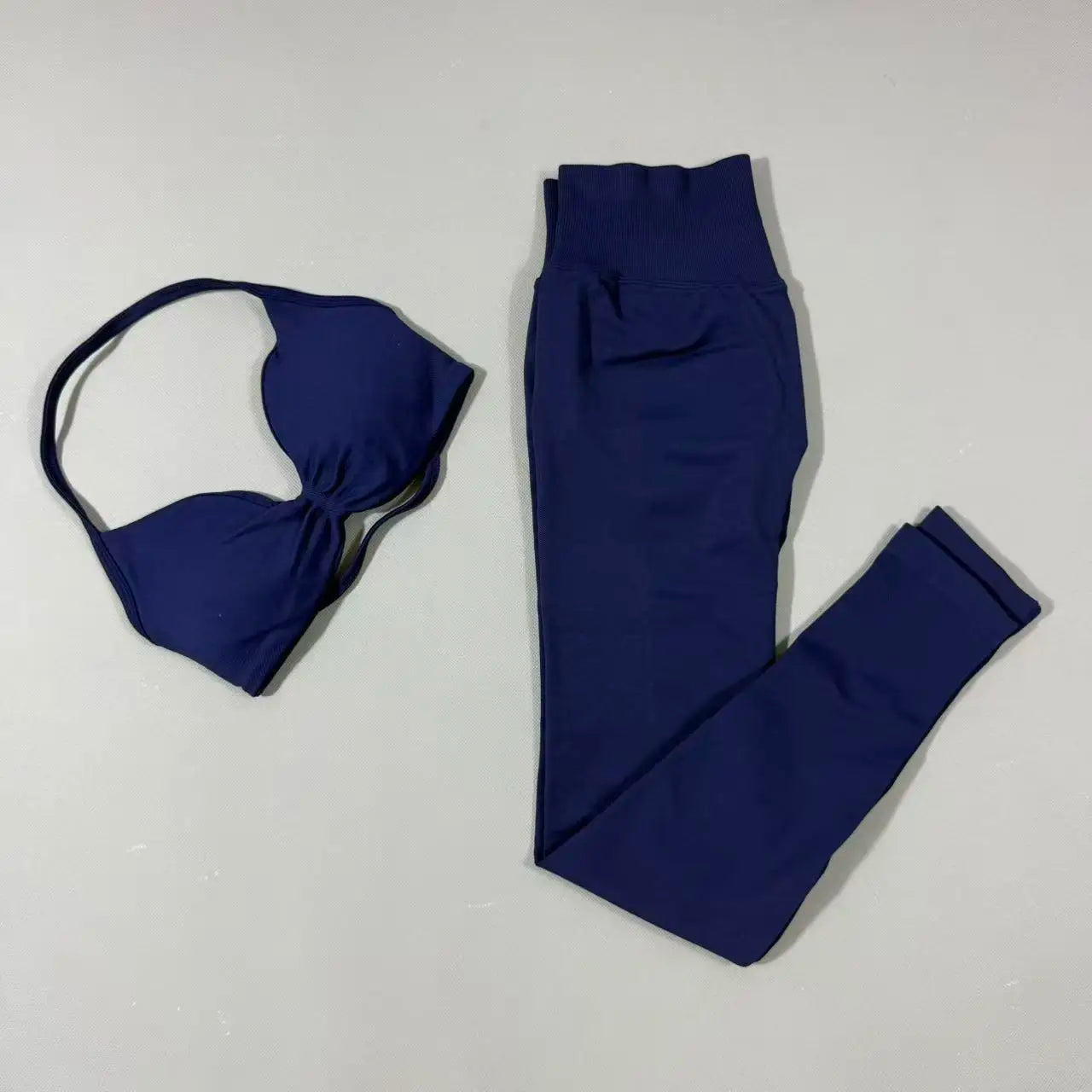 Yoga Gym Set 2 Piece Women Strappy Yoga Bra Top Workout Scrunch Shorts Sports Suit Fitness Clothes Seamless Yoga