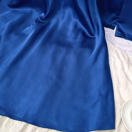 Set da notte in raso da 5 pezzi abito sottoveste in pizzo Cami Top pantaloncini con volant pantaloni da salotto pigiameria da notte da donna