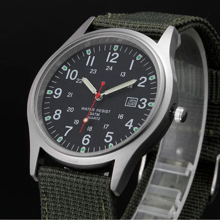 Ragazzi marca orologi economici uomo moda casual cinturino in nylon sport esercito regali data orologio da polso al quarzo fluorescente Relogio Masculino platinumshop
