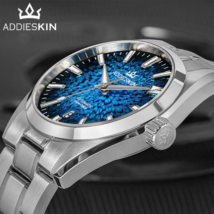 AddiesKin Men Automatic Watch Miyota 9015 Sapphire Crystal 100M Waterproof Luminous Stainless Steel Luxury Wristwatch
