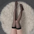 Dolce sopra il ginocchio calzini lunghi donna ragazza Lolita bowknot calze autoreggenti punk pizzo maglia legging collant a rete cava