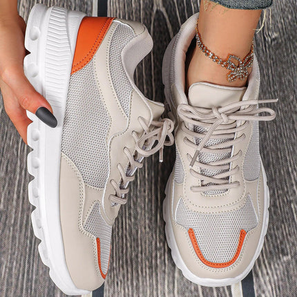 VEAMORS Unisex Mesh Running Shoes Lightweight Breathable Sports Sneakers Elastic Soft Sole Footwear for Walking Gym Fitness PlatiNum