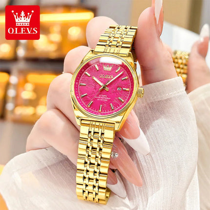 Orologio OLEVS 3703 da donna, elegante orologio al quarzo da donna, marca di alta gamma, impermeabile, luminoso, con calendario, orologio da polso di lusso per signora. platinumshop