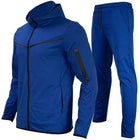 Men's Sports Coat Men's Spring and Autumn New European Size Sportswear Pants Hoodie Hooded Casual Set Tracksuit Men PlatiNum