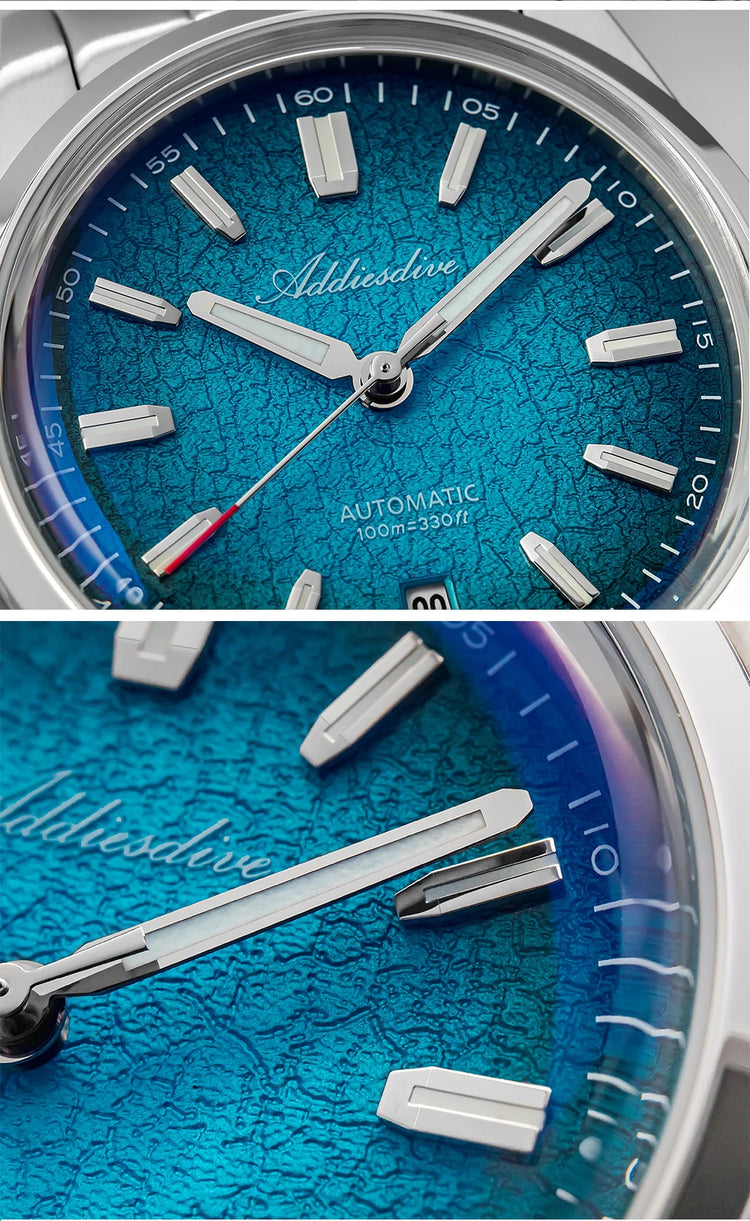 ADDIESDIVE Watch For Gift 39mm Automatic Mechanical Domed Glass 316L Stainless Steel Luminous Waterproof 200m Men Wristwatch New