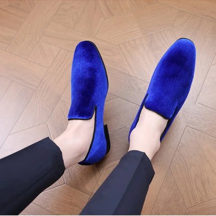 Nuove Scarpe Eleganti da Uomo in Pelle Nera, Blu e Rossa, Mocassini da Guida, Scarpe Formali da Cerimonia e Matrimonio, Calzature da Cerimonia