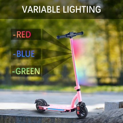 Monopattino elettrico AATOTMGO per bambini dai 6 ai 12 anni. Velocità massima: 16 km/h. Raggio d'azione: da 10 a 15 km. Pieghevole. Potenza: 125 W. 3 velocità, luci a LED, carico massimo: 70 kg.
