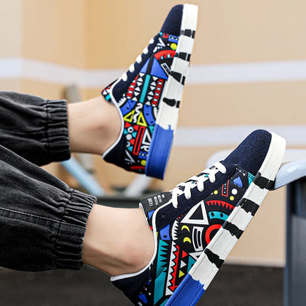 Nuove Scarpe Estive alla Moda per Uomo, Sneakers Sportive Antiscivolo da Passeggio, Scarpe Casual in Tela con Motivi, Zapatos Maschili