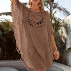 Grembiule da spiaggia allentato da donna con spalle scoperte, casual, per le vacanze, stile sexy, con nappa ritagliata, grembiule da spiaggia estivo da donna platinumshop