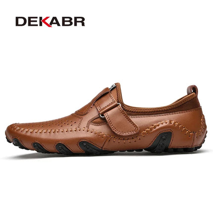 DEKABR Mocassini alla moda Scarpe da uomo in vera pelle Morbide e comode Mocassini slip-on Scarpe casual da uomo fatte a mano Drive Walk Lusso per il tempo libero