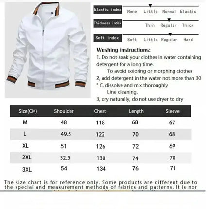 Men Windbreaker Jacket White Casual Jacket Fashion Men Outdoor Waterproof Sports Coat Spring Summer Bomber jacket Men Clothing