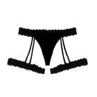Female Suspender Socks Plus Size Lace Women Thongs Low-waist Solid Ladies G-string New Panties Fashion Erotic Underwear XL-4XL