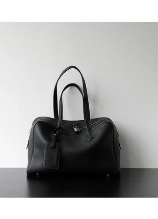 Borsa da donna in pelle di vacchetta di alta qualità, semplice borsa a tracolla di grande capacità, borsa a spalla.