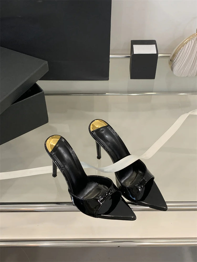 Hlieny 2026 Moda estiva Tacchi a spillo Donna Pantofole a punta Banchetto Abito Sandali Festa Matrimonio Mulo Presentazioni aziende produttrici giochi Scarpe