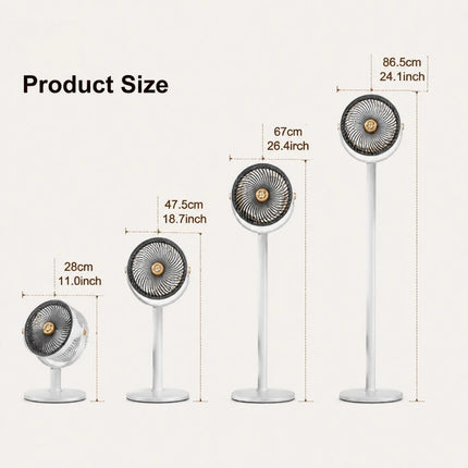 Ventilatore da Terra 4 in 1 con Diffusore di Aromi, 4 Altezze e 5 Velocità Regolabili, Ventilatore Portatile per Casa, Dormitorio e Camera da Letto