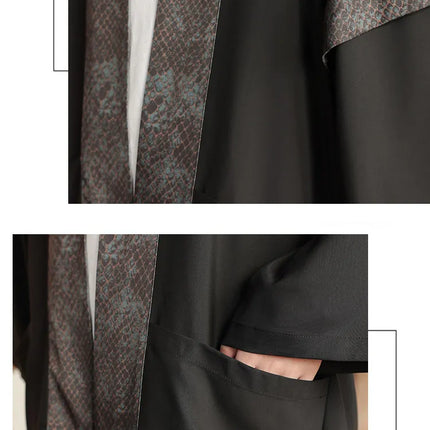 Camicia Samurai Giapponese per Uomo, Stile Sumo, Casual Oversize, Kimono Tradizionale con Stampa Vintage