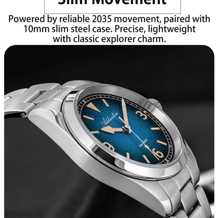 ADDIESDIV New Retro Men's Quartz Watch Sapphire Glass Japanese Movement 100m Waterproof Stainless Steel Night Light Watch AD2554