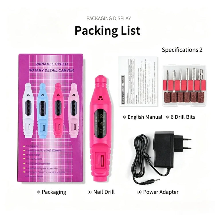 Pen‑Form Manicure Pedicure Grinding Machine Compact Electric Nail Polisher Drill For Daily Nail Grooming And Diy Hand‑Made Nail Creation