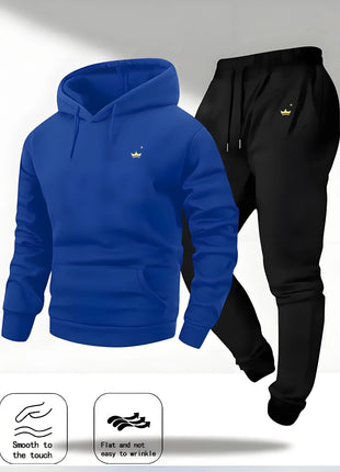 2025 Crown Logo Printed Autumn/Winter Fashion New Hooded Sportswear Outdoor Fashion Versatile Casual Sportswear and Pants PlatiNum