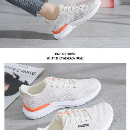 2025New Women's Trendy Sports Shoes Fashion Mesh Casual Shoes Lightweight Breathable Running Shoes PlatiNum
