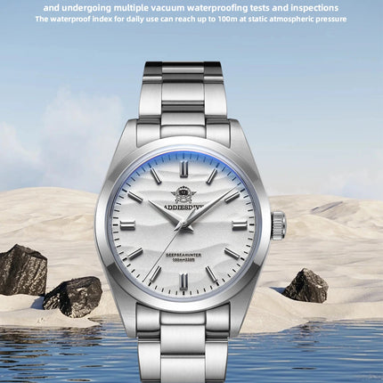 ADDIESDIVE 2030 36mm Men's Fashion Watch 10Bar Diver Bubble Mirror Glass 316L Stainless Steel Quartz Watches Relogio Masculino