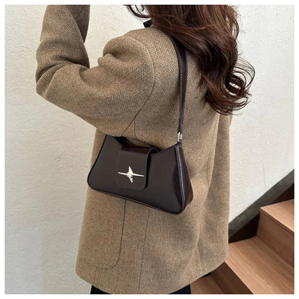 New Style Women's Bag with Lock Closure Fashionable Women Bag Trendy Embossed Women's Shoulder Bag Popular Crossbody Bag PlatiNum