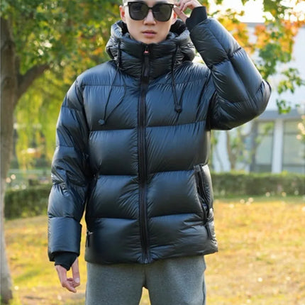Winter Mens Down Coat Windproof Waterproof Outside Casual Outerwear Zip High Street Fashion Men Warm Hooded Windbreaker Jacket