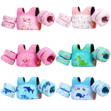 Children's Life Jacket Children's Swimming Arm Floating Whistle Life Vest Baby Swimsuit Safety Foam Pool Accessories for Kayak