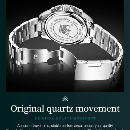 OLEVS Men's Classic Watches with Date Waterproof Luminous Luxury Big Dial Men's Wrist Dress Stainless Steel Men Watch