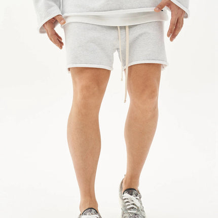 Mens Summer Cotton Sets Loose Sweatshirts Two-piece Kits Training Hoodie Pullover Hooded With Shorts Jogging Suits Streetwears PlatiNum