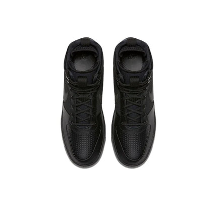 Nike Court Borough Mid Scarpe da Skateboard in Pelle Casual Impermeabili con Ammortizzazione e Supporto, Modello Mid-Top da Uomo, Nero AA0547-002