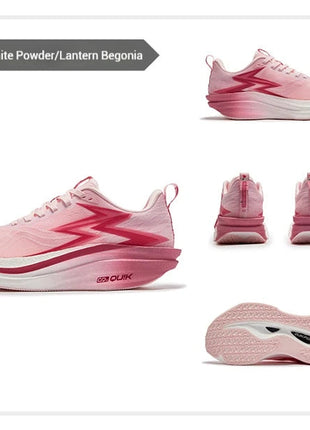 361 Degrees Flame 4.0 MIX Men Running Shoes Carbon Plate Racing Marathon Stable Rebound Wear-resistant Male Sneakers 672512204 PlatiNum