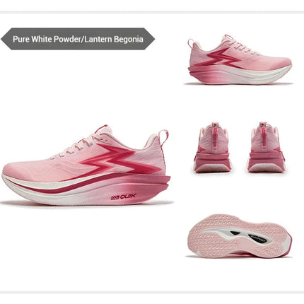 361 Degrees Flame 4.0 MIX Men Running Shoes Carbon Plate Racing Marathon Stable Rebound Wear-resistant Male Sneakers 672512204 PlatiNum