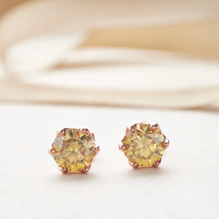 Real 1 CT D Color Moissanite Stud Earrings For Women Top Quality 925 Sterling Silver Sparkling Wedding Jewelry PlatiNum