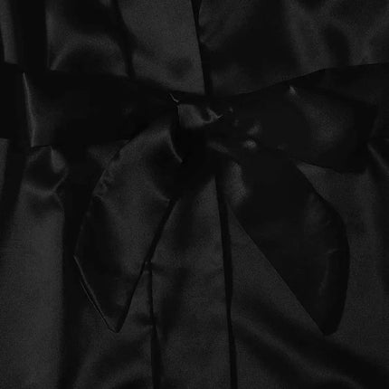 Pigiama da donna lussuoso con scollo a V in 4 pezzi camicia da notte sexy pizzo in raso halter accappatoio in raso di seta camicia da notte per la casa pigiama sexy per la casa platinumshop