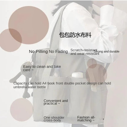 Waterproof Oxford Large Capacity Women Handbag Shoulder Bag Female Crossbody Bags for Women Casual Tote Bag PlatiNum