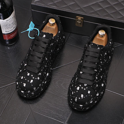 New Fashion Men Embroidery Canvas glitter Loafers Mens Casual Oxford Shoes Wedding Groom Driving Homecoming Business Footwear