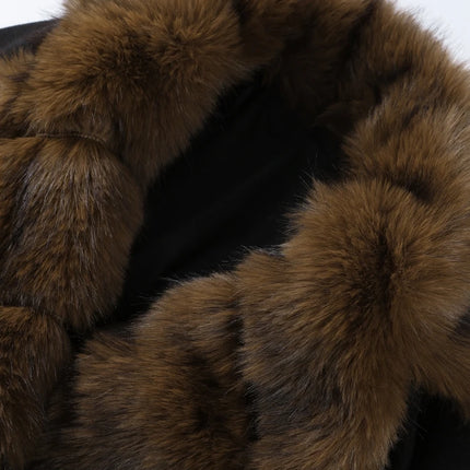 Shawl Faux Fur Women Coat Full Sleeve Woolen Lady Jacket 2025 Fashion Autumn Winter Lace Up Belted Waist Female Loose Outwears